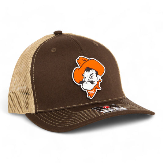 OSU Cowboys Pistol Pete 3D Snapback Trucker Hat- Brown/ Tan