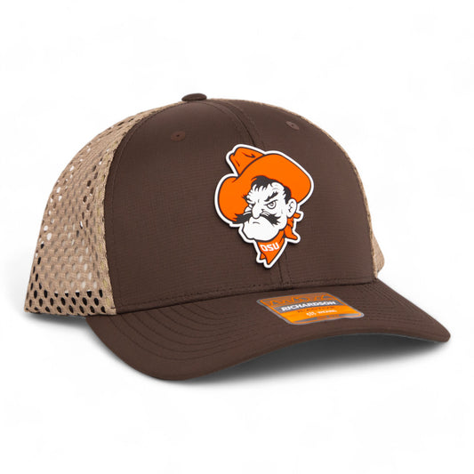 OSU Cowboys Pistol Pete 3D Snapback Tilikum Trucker Hat- Brown/ Tan