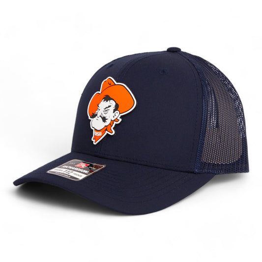 OSU Cowboys Pistol Pete 3D Snapback Trucker Hat- Navy