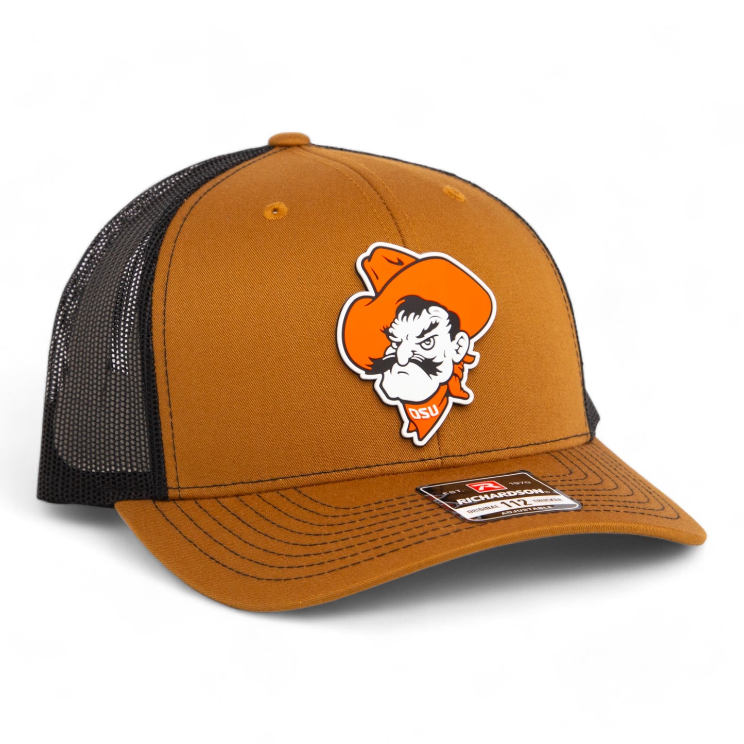 OSU Cowboys Pistol Pete 3D Snapback Trucker Hat- Caramel/ Black