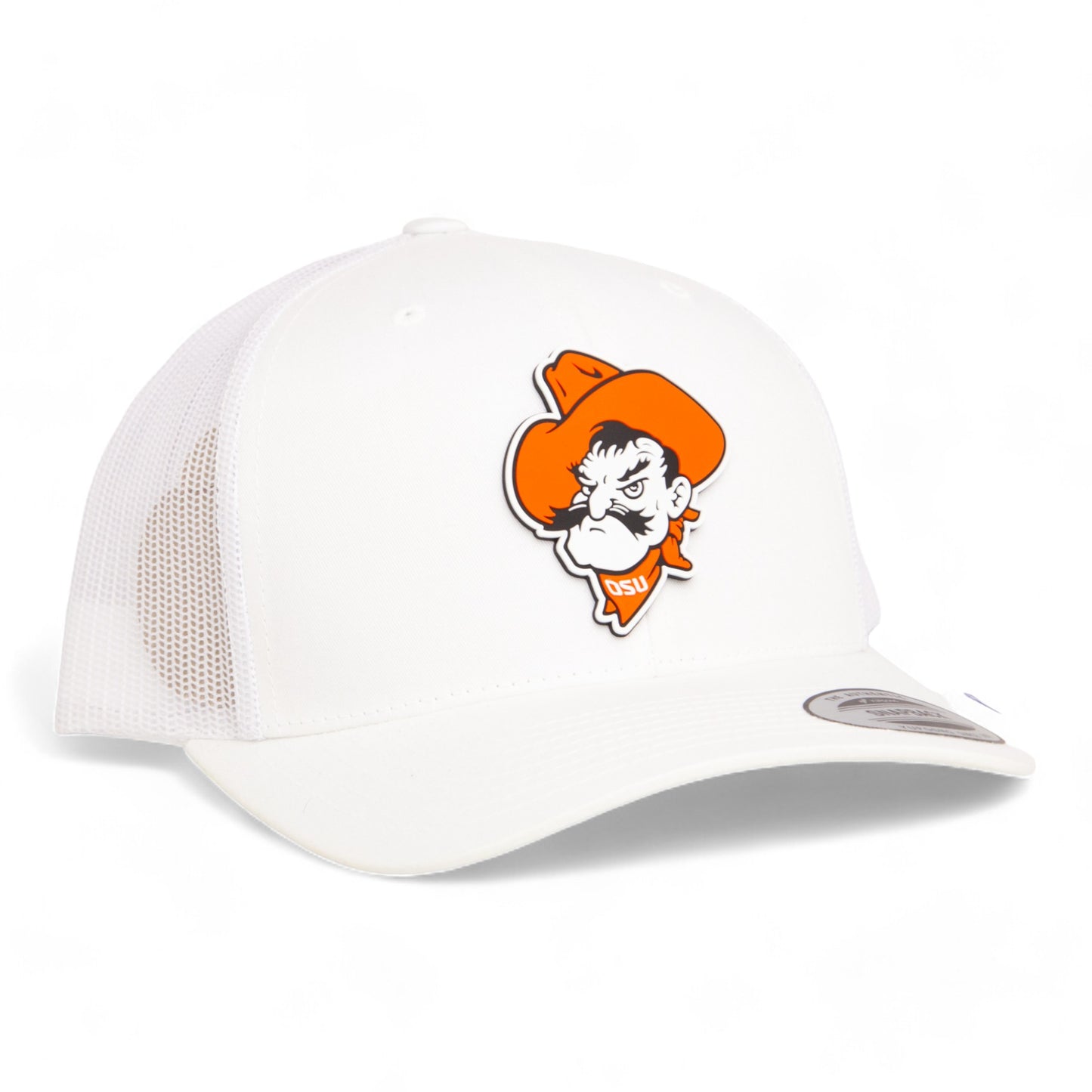 OSU Cowboys Pistol Pete 3D YP Snapback Trucker Hat- White