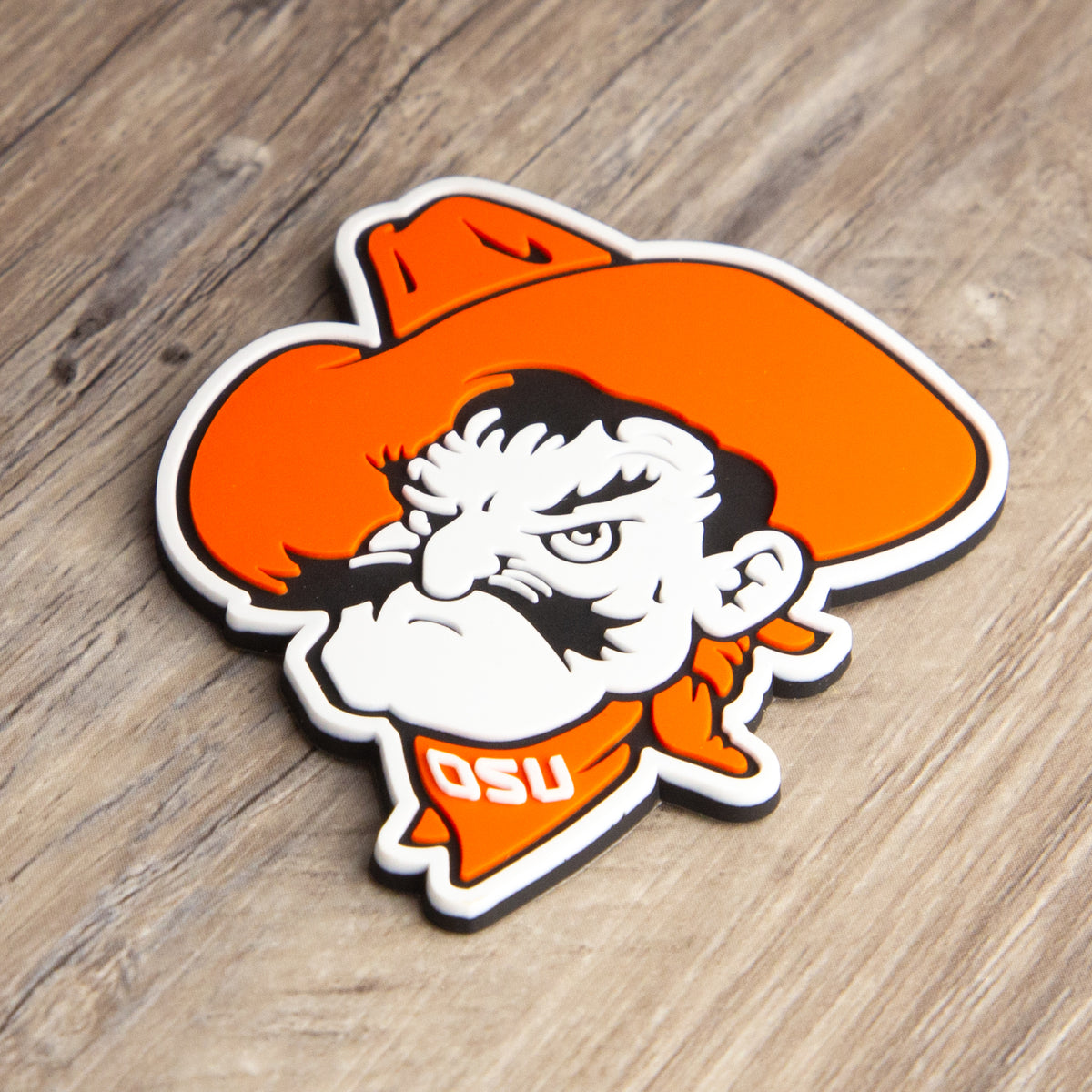 OSU Cowboys Pistol Pete 3D Snapback Trucker Rope Hat- Heather Grey/ White