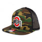 Ohio State Buckeyes 3D Wool Blend Flat Bill Hat- Army Camo/ Black