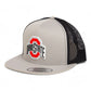 Ohio State Buckeyes 3D YP Snapback Flat Bill Trucker Hat- Silver/ Black