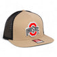 Ohio State Buckeyes 3D Wool Blend Flat Bill Hat- Tan/ Black