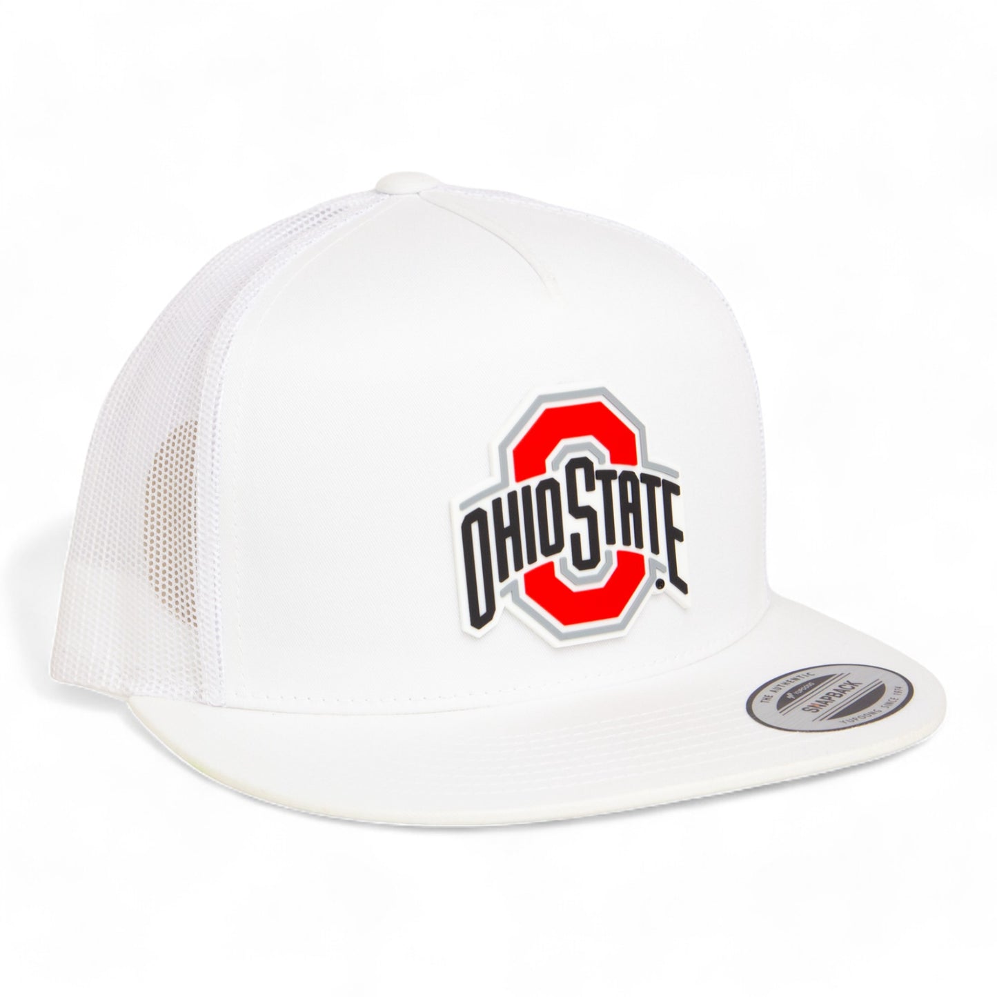 Ohio State Buckeyes 3D YP Snapback Flat Bill Trucker Hat- White