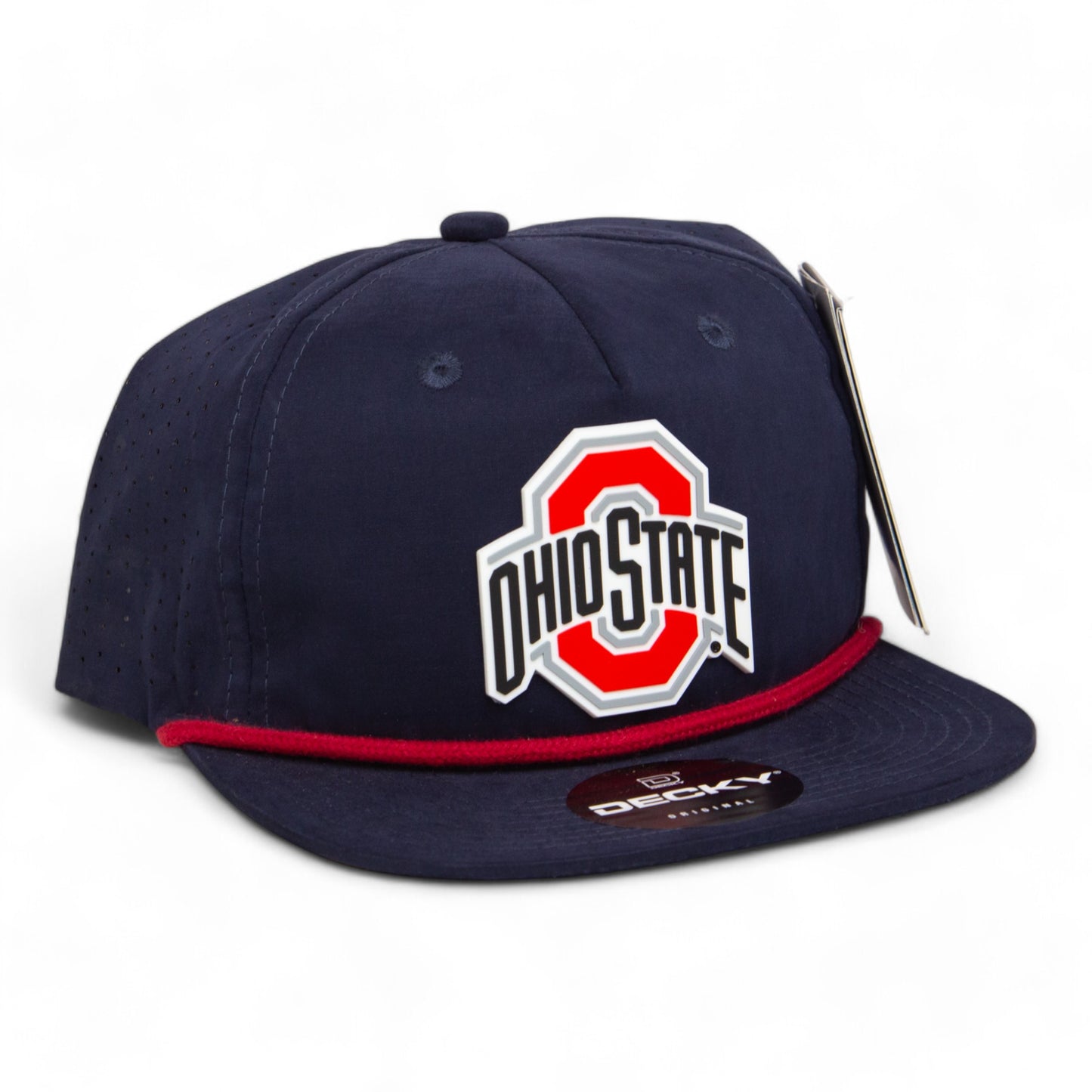 Ohio State Buckeyes 3D Perforated Rope Hat- Navy/ Red