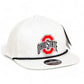 Ohio State Buckeyes 3D Perforated Rope Hat- White/ Black