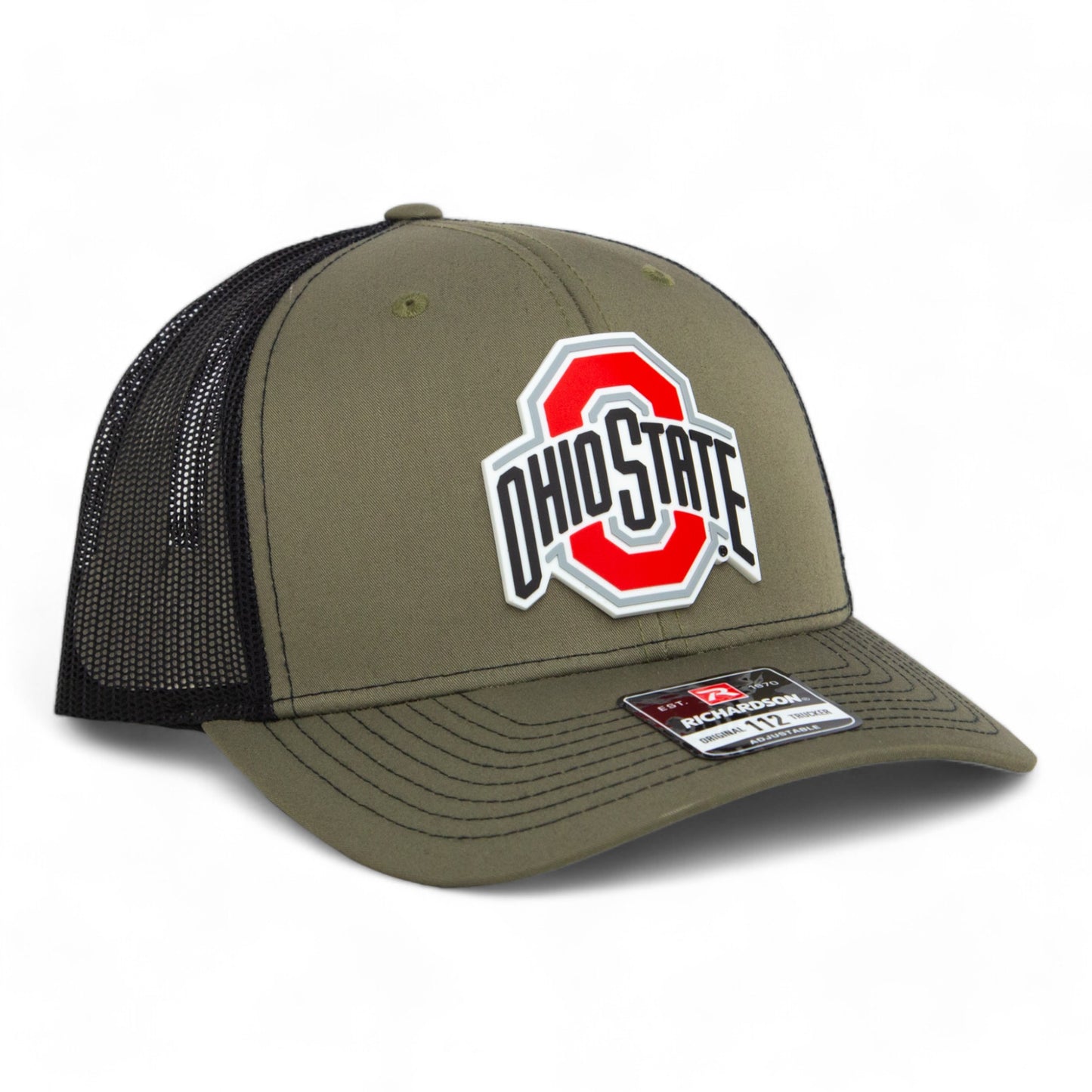 Ohio State Buckeyes 3D Snapback Trucker Hat- Loden/ Black