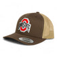 Ohio State Buckeyes 3D YP Snapback Trucker Hat- Brown/ Tan