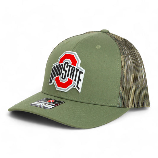 Ohio State Buckeyes 3D Snapback Trucker Hat- Loden/ Green Camo