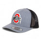 Ohio State Buckeyes 3D YP Snapback Trucker Hat- Heather Grey/ Black