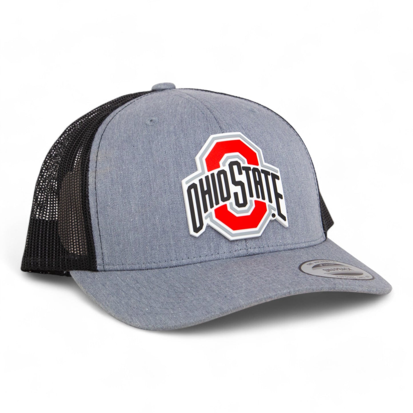 Ohio State Buckeyes 3D YP Snapback Trucker Hat- Heather Grey/ Black