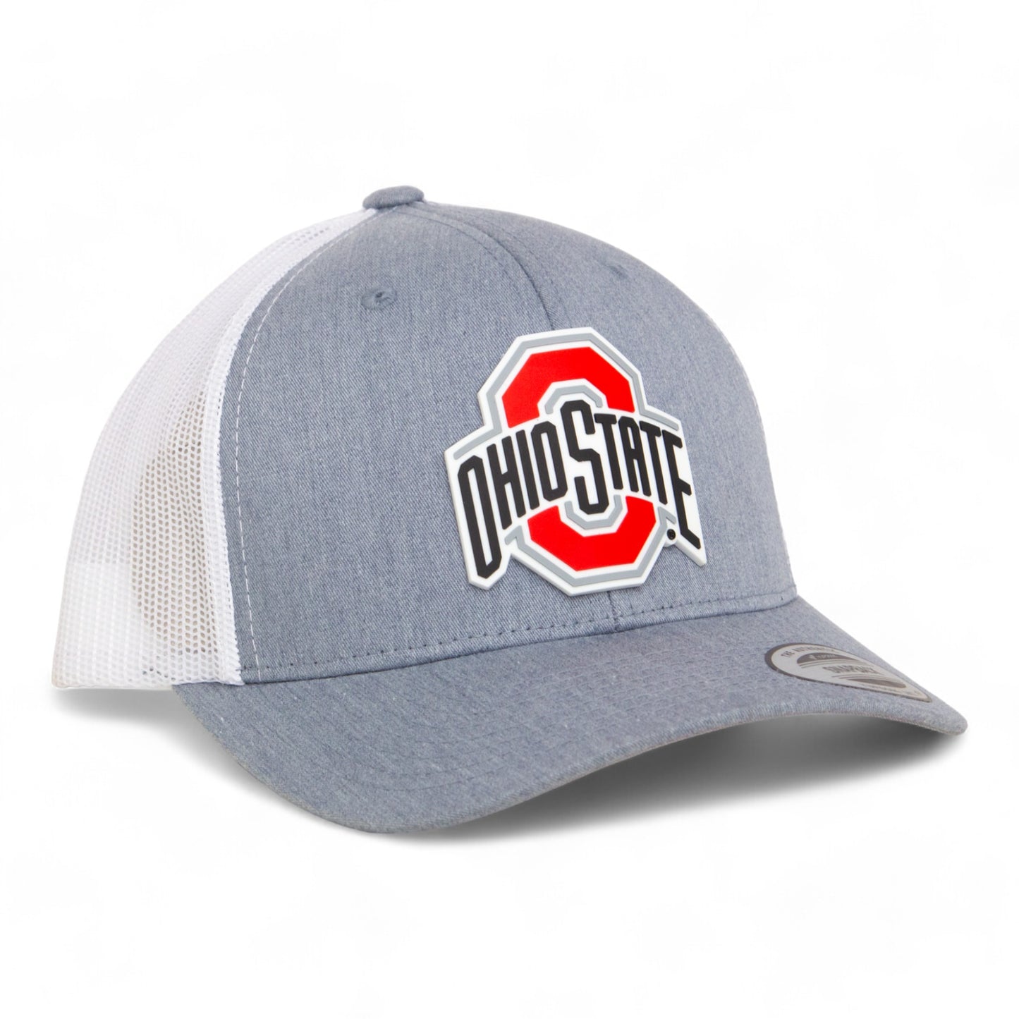 Ohio State Buckeyes 3D YP Snapback Trucker Hat- Heather Grey/ White