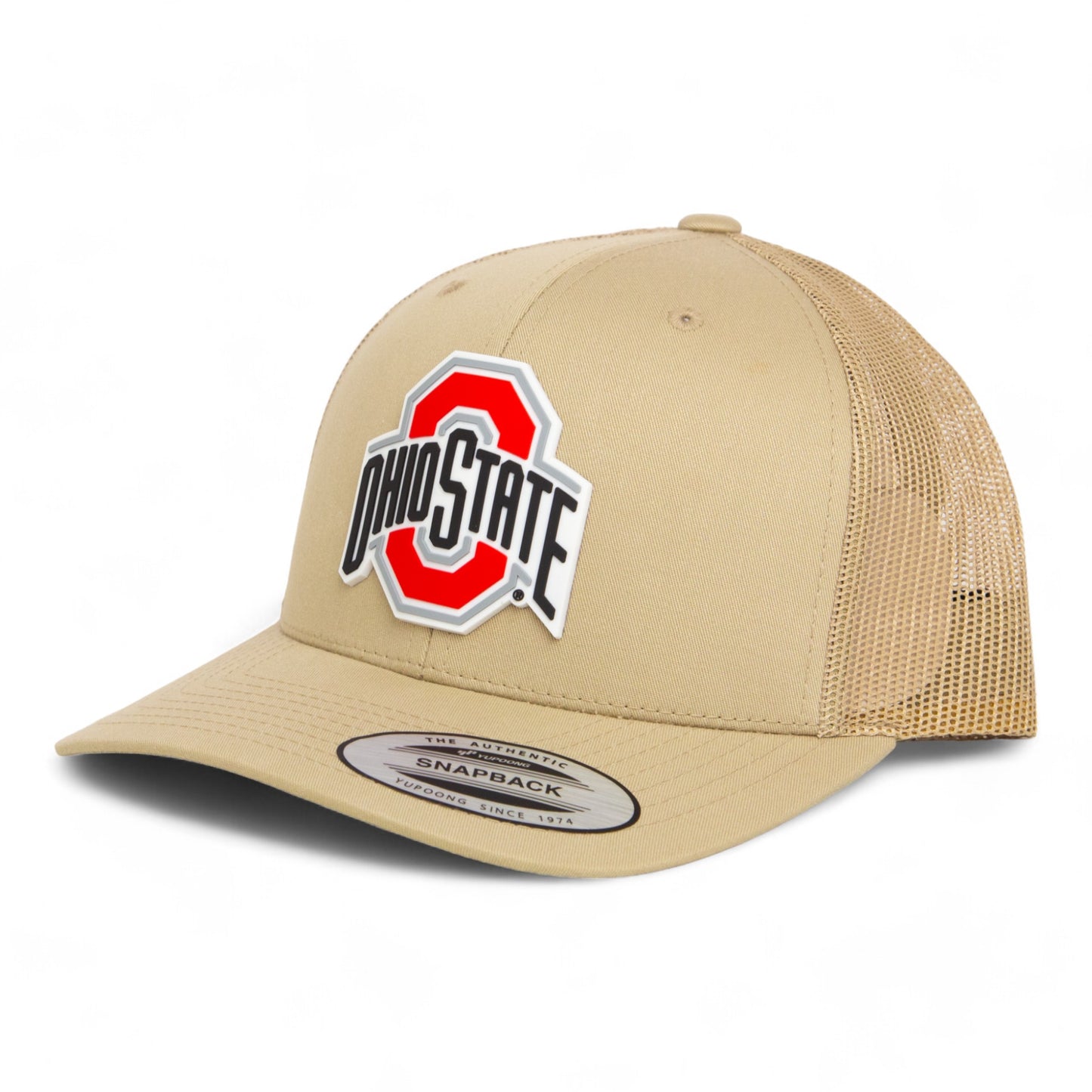 Ohio State Buckeyes 3D YP Snapback Trucker Hat- Tan