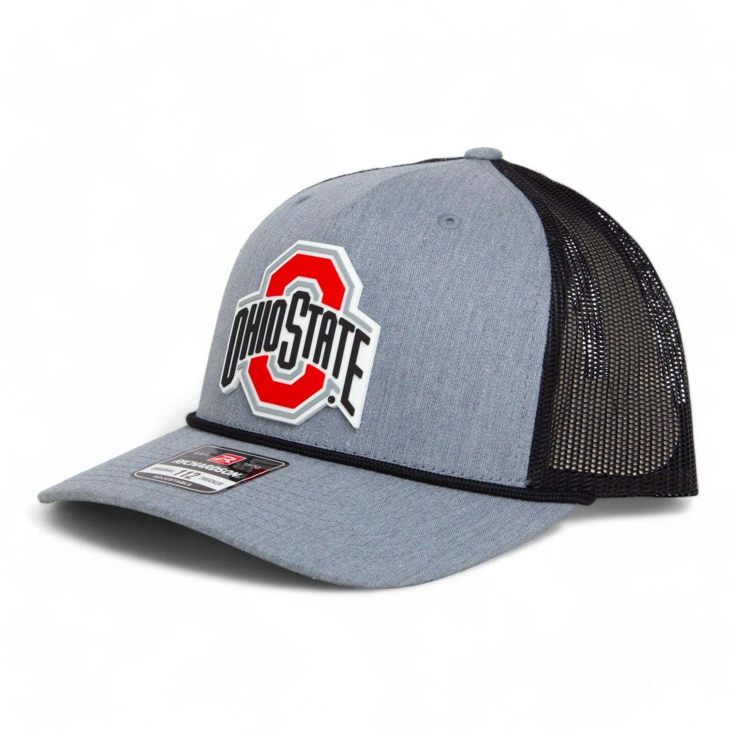 Ohio State Buckeyes 3D Snapback Trucker Rope Hat- Heather Grey/ Black