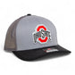 Ohio State Buckeyes 3D Snapback Trucker Hat- Grey/ Charcoal/ Black