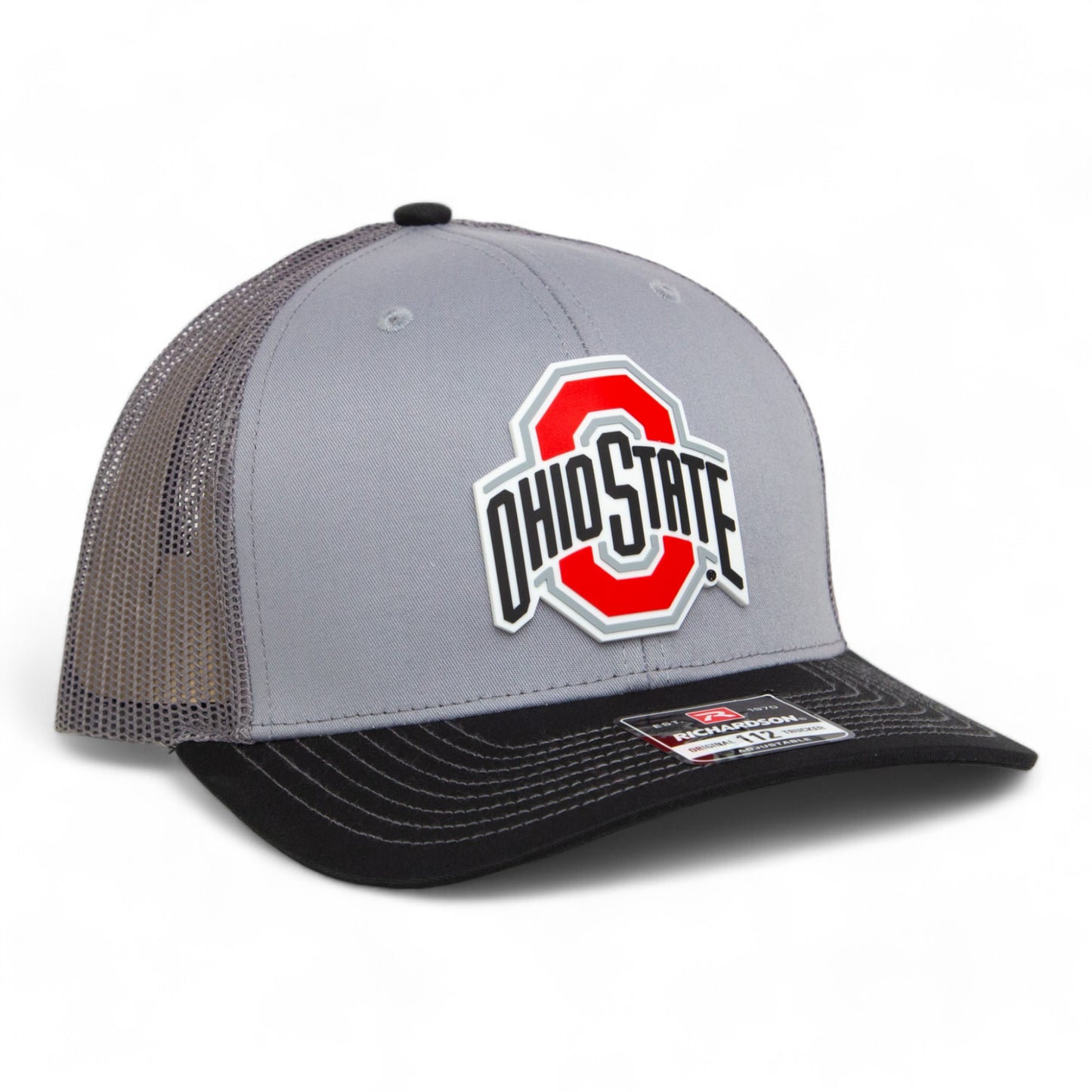 Ohio State Buckeyes 3D Snapback Trucker Hat- Grey/ Charcoal/ Black