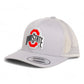 Ohio State Buckeyes 3D YP Snapback Trucker Hat- Silver