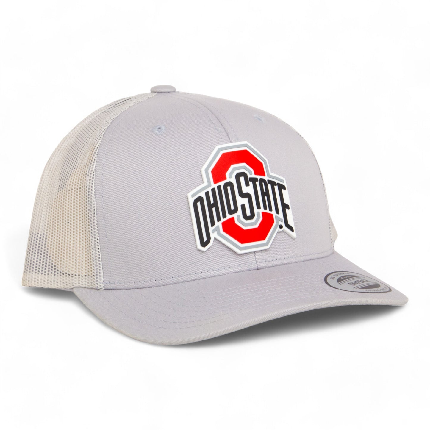 Ohio State Buckeyes 3D YP Snapback Trucker Hat- Silver