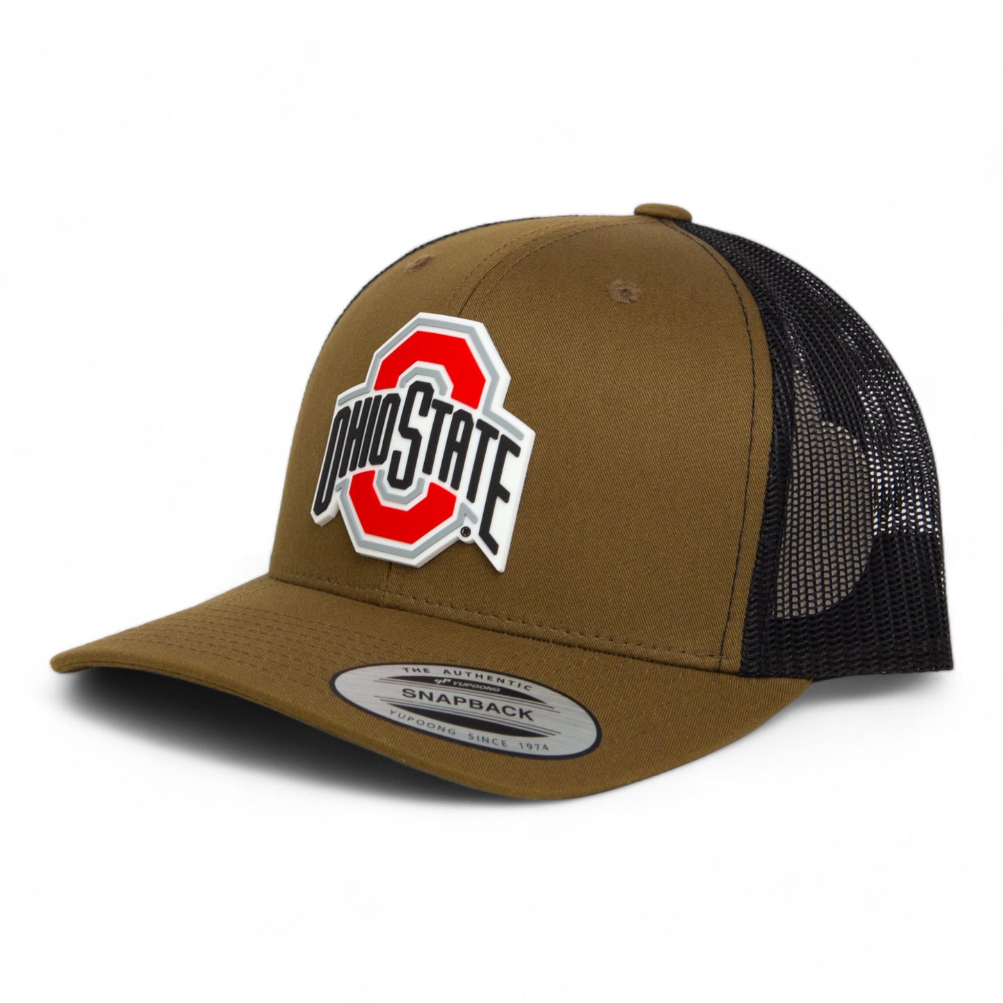 Ohio State Buckeyes 3D YP Snapback Trucker Hat- Coyote/ Black