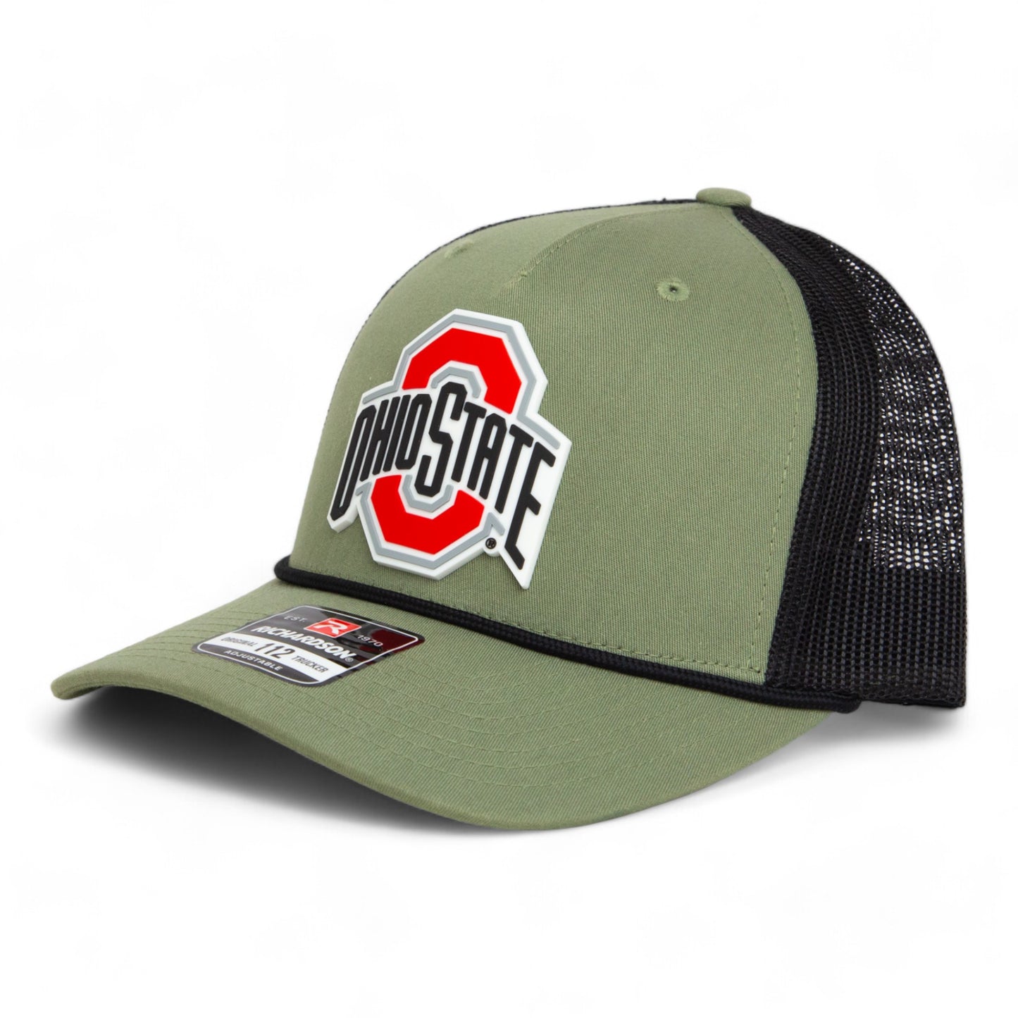 Ohio State Buckeyes 3D Snapback Trucker Rope Hat- Loden/ Black