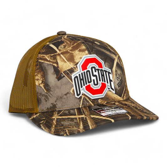 Ohio State Buckeyes 3D Snapback Trucker Hat- Realtree Max 7/ Buck