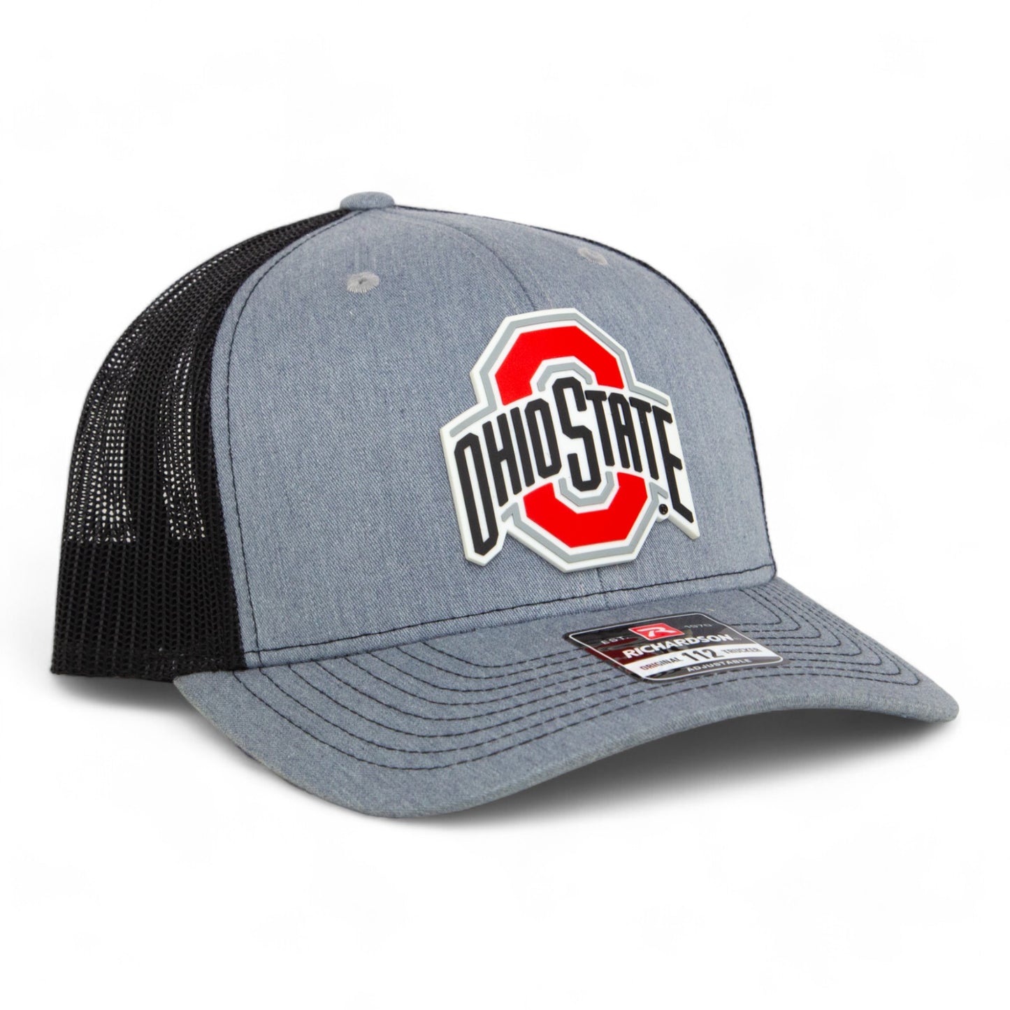 Ohio State Buckeyes 3D Snapback Trucker Hat- Heather Grey/ Black