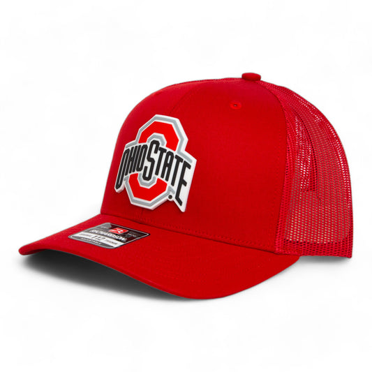 Ohio State Buckeyes 3D Snapback Trucker Hat- Red