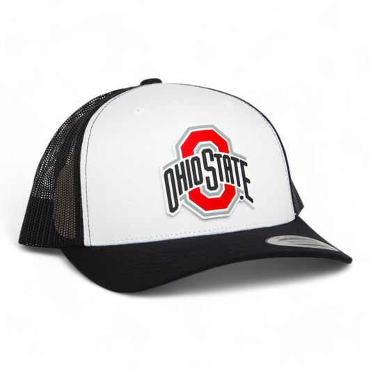 Ohio State Buckeyes 3D YP Snapback Trucker Hat- White/ Black