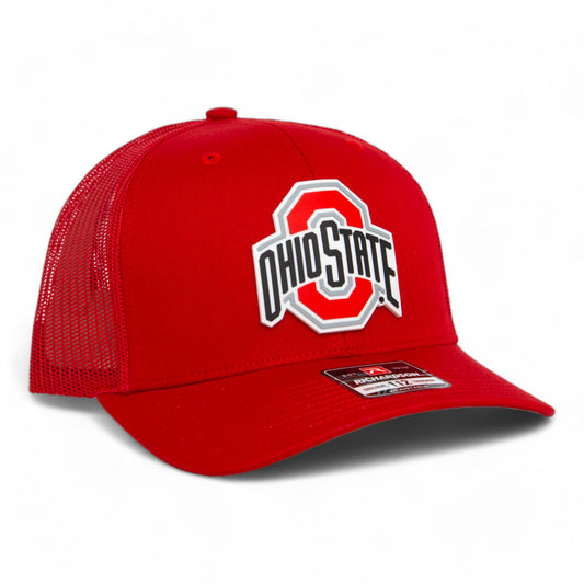 Ohio State Buckeyes 3D Snapback Trucker Hat- Red