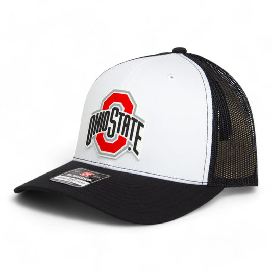 Ohio State Buckeyes 3D Snapback Trucker Hat- White/ Black