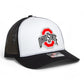 Ohio State Buckeyes 3D Snapback Trucker Hat- White/ Black