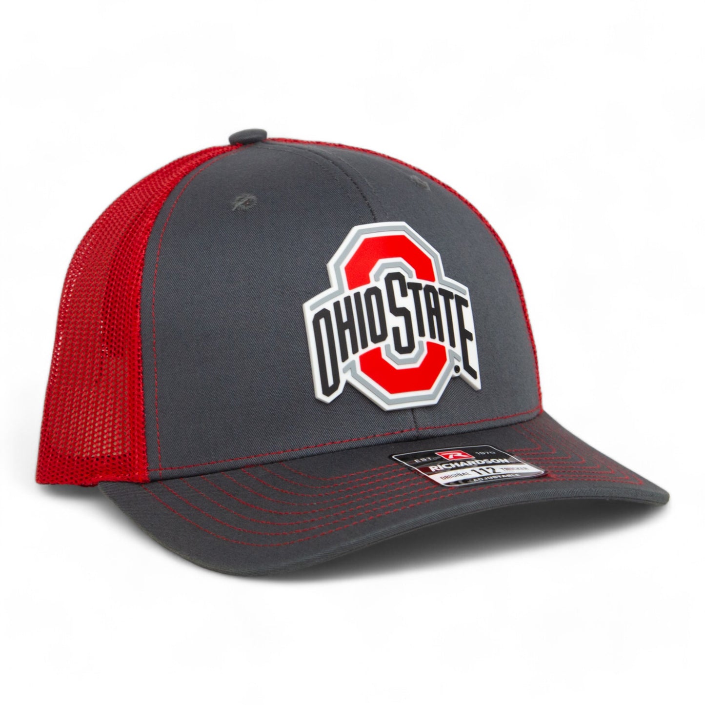 Ohio State Buckeyes 3D Snapback Trucker Hat- Charcoal/ Red