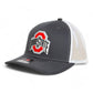 Ohio State Buckeyes 3D Snapback Trucker Hat- Charcoal/ White