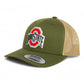 Ohio State Buckeyes 3D YP Snapback Trucker Hat- Moss/ Tan