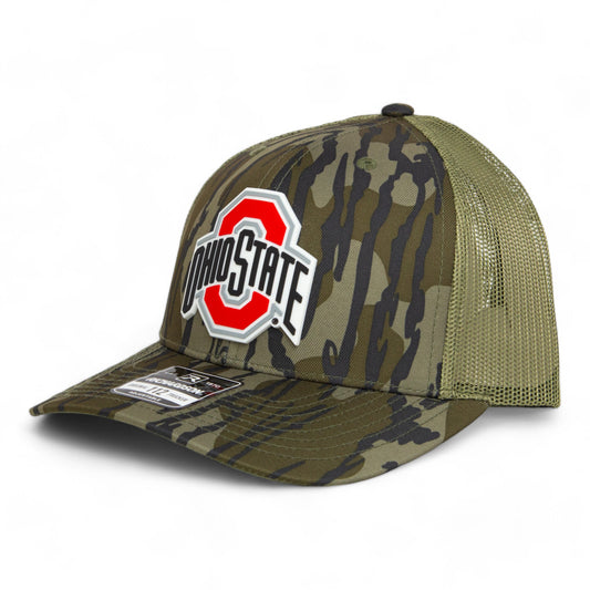 Ohio State Buckeyes 3D Snapback Trucker Hat- Mossy Oak Bottomland/ Loden