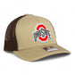 Ohio State Buckeyes 3D Snapback Trucker Hat- Tan/ Coffee