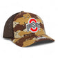 Ohio State Buckeyes 3D Snapback Trucker Hat- Desert Camo/ Brown