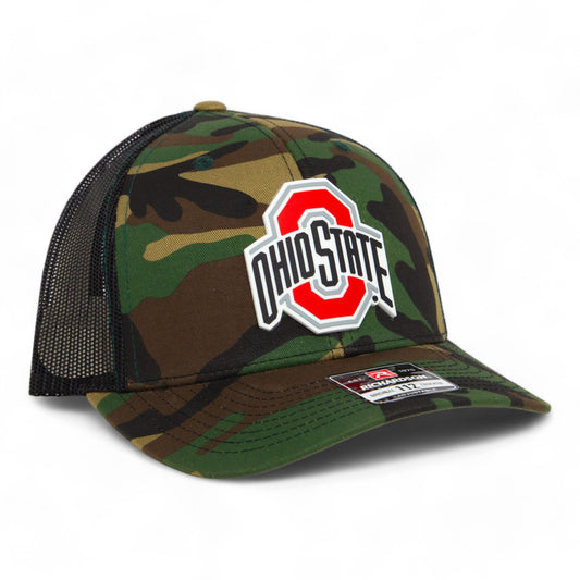 Ohio State Buckeyes 3D Snapback Trucker Hat- Army Camo/ Black