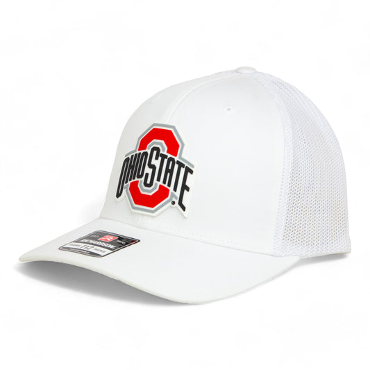 Ohio State Buckeyes 3D Snapback Trucker Hat- White