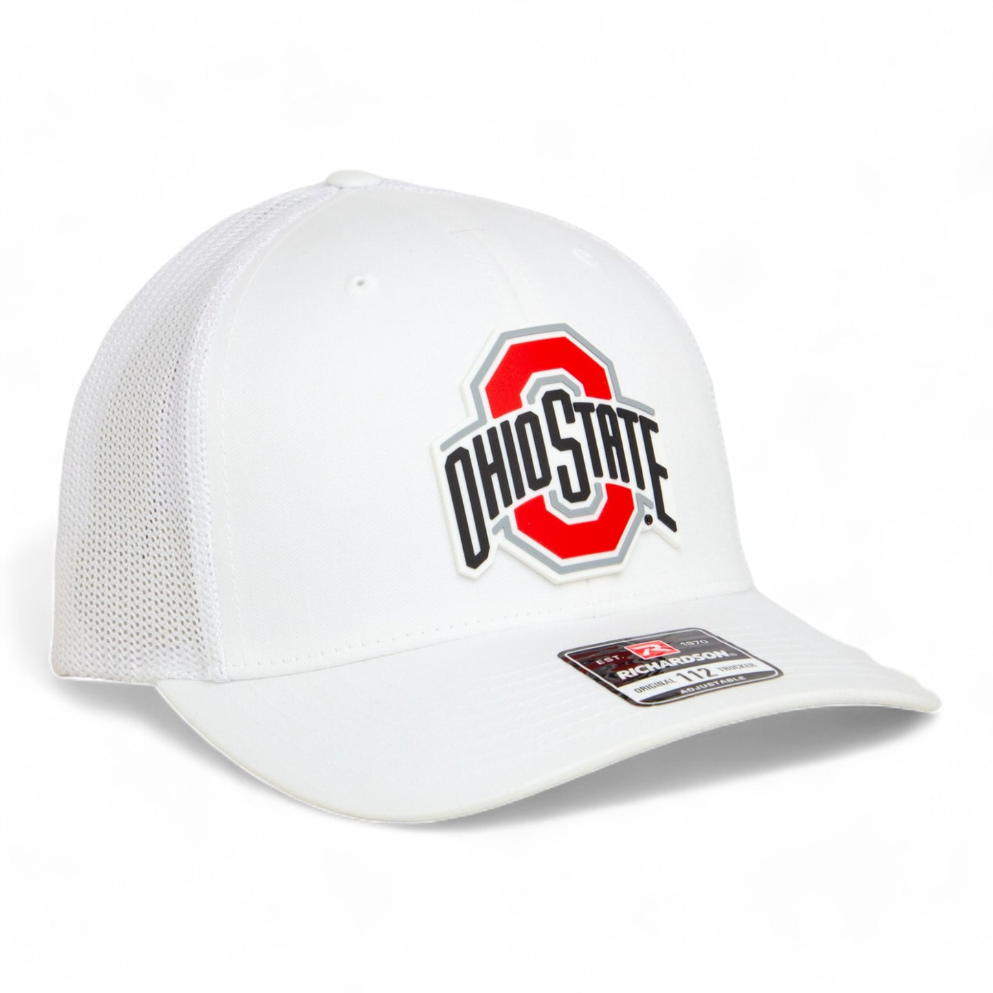 Ohio State Buckeyes 3D Snapback Trucker Hat- White