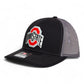 Ohio State Buckeyes 3D Snapback Trucker Hat- Black/ Charcoal