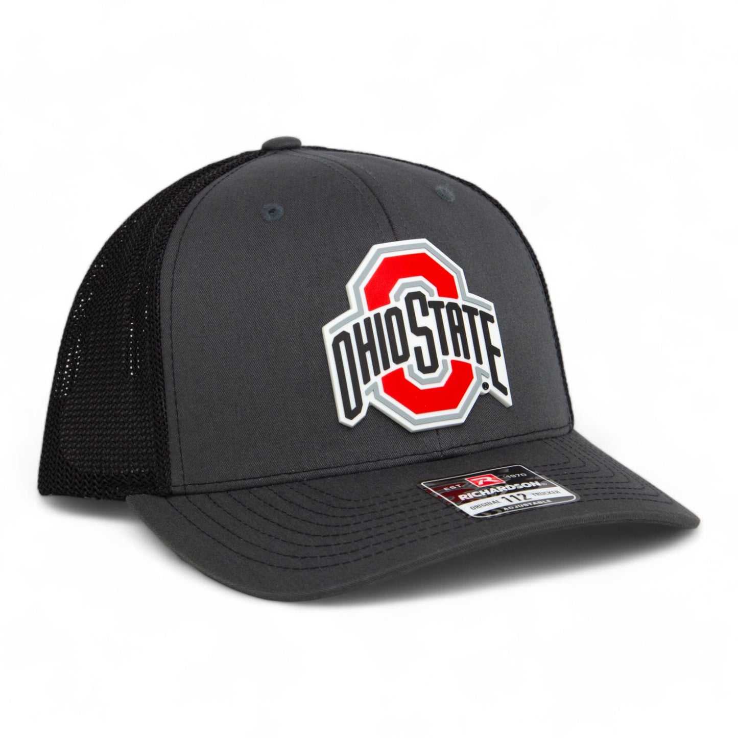 Ohio State Buckeyes 3D Snapback Trucker Hat- Charcoal/ Black