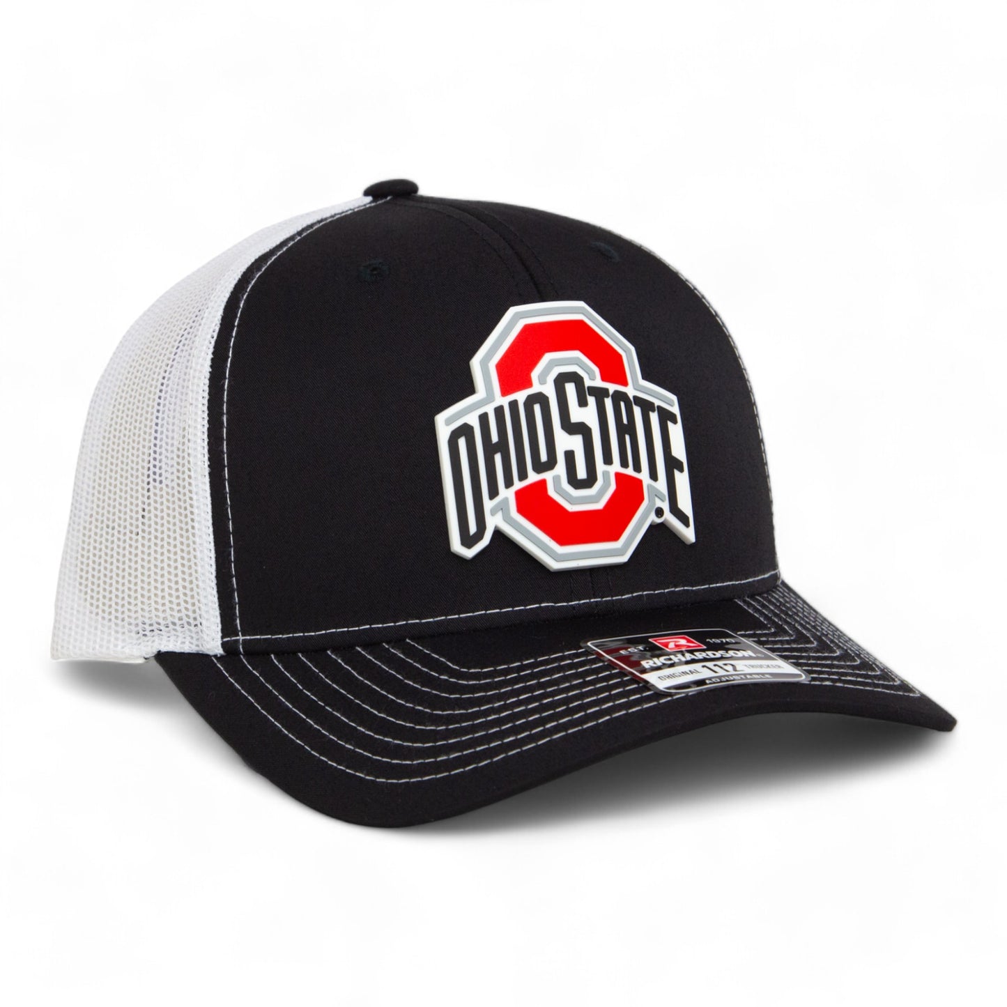 Ohio State Buckeyes 3D Snapback Trucker Hat- Black/ White