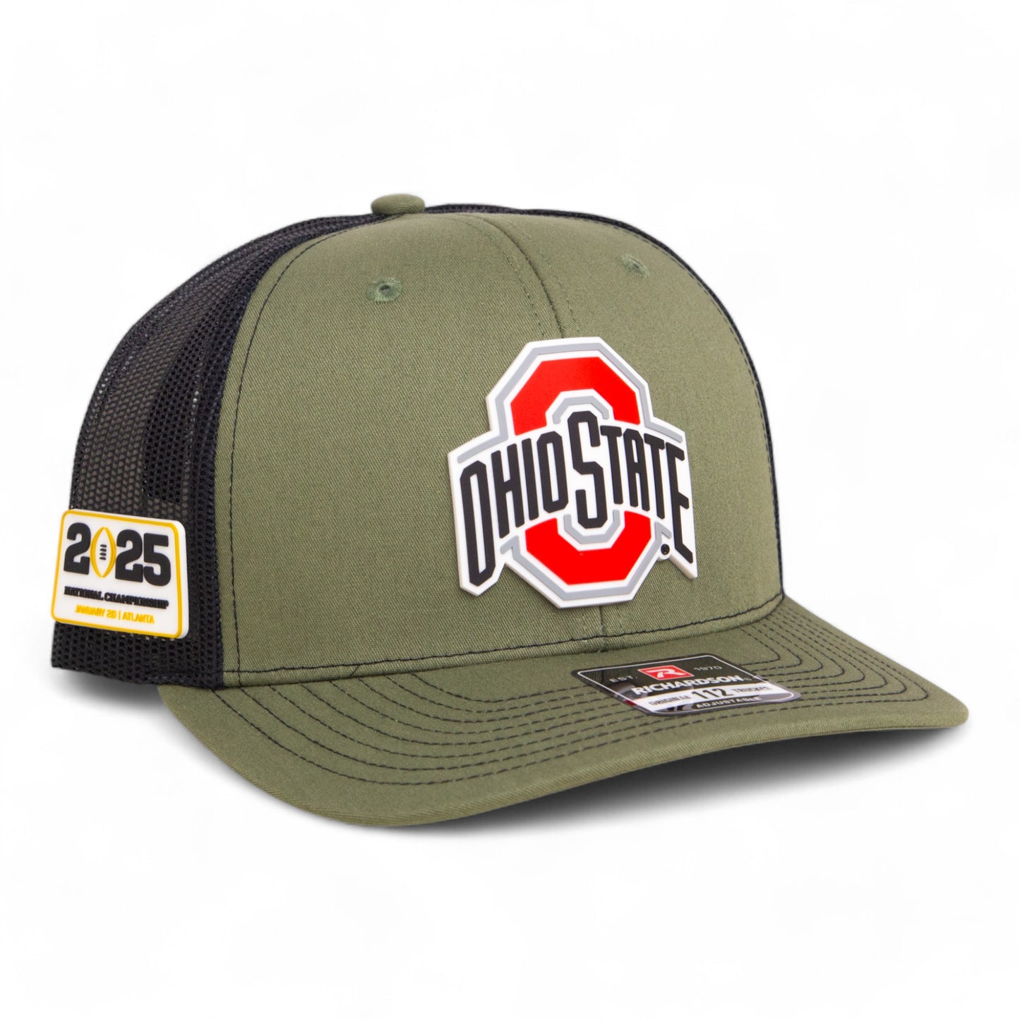 Ohio State Buckeyes 2025 CFP National Championship 3D Snapback Trucker Hat- Loden/ Black