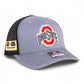 Ohio State Buckeyes 2025 CFP National Championship 3D Snapback Trucker Hat- Heather Grey/ Black