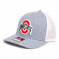 Ohio State Buckeyes 2025 CFP National Championship 3D Snapback Trucker Hat- Heather Grey/ White