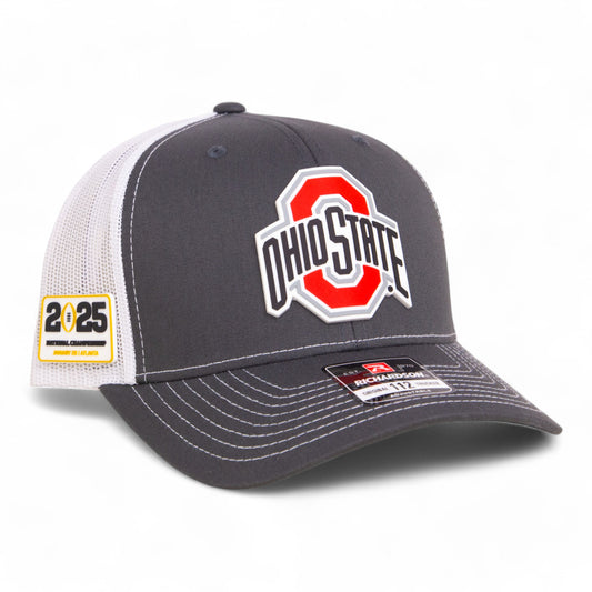 Ohio State Buckeyes 2025 CFP National Championship 3D Snapback Trucker Hat- Charcoal/ White