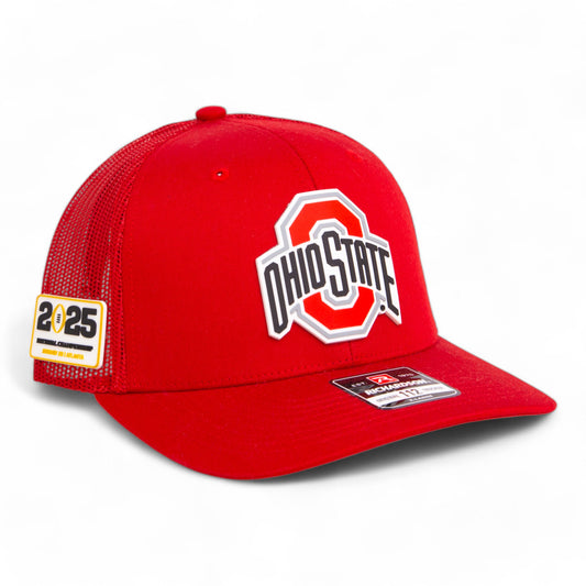 Ohio State Buckeyes 2025 CFP National Championship 3D Snapback Trucker Hat- Red